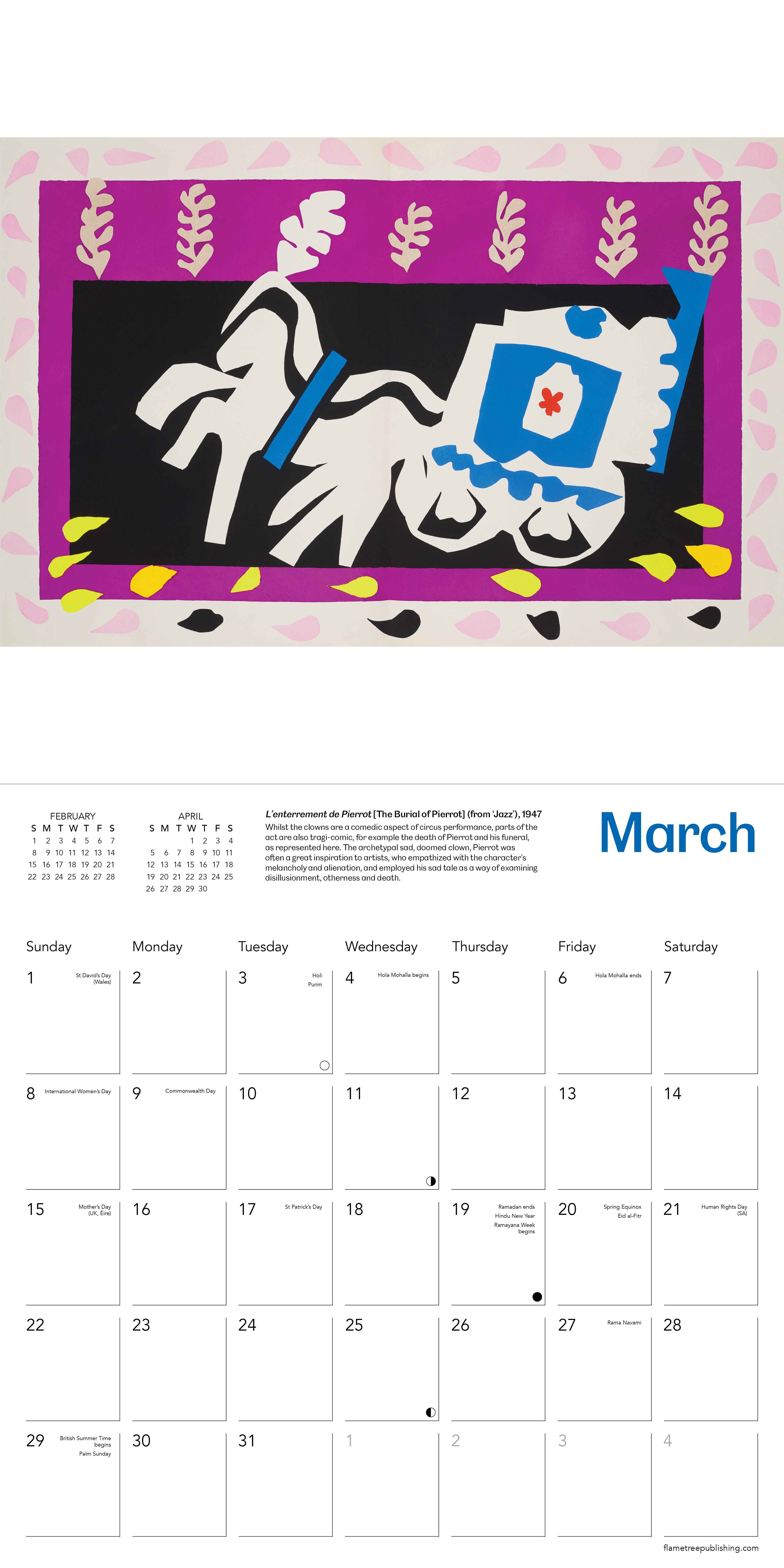 Kalender 2026 30x30 Matisse Jazz