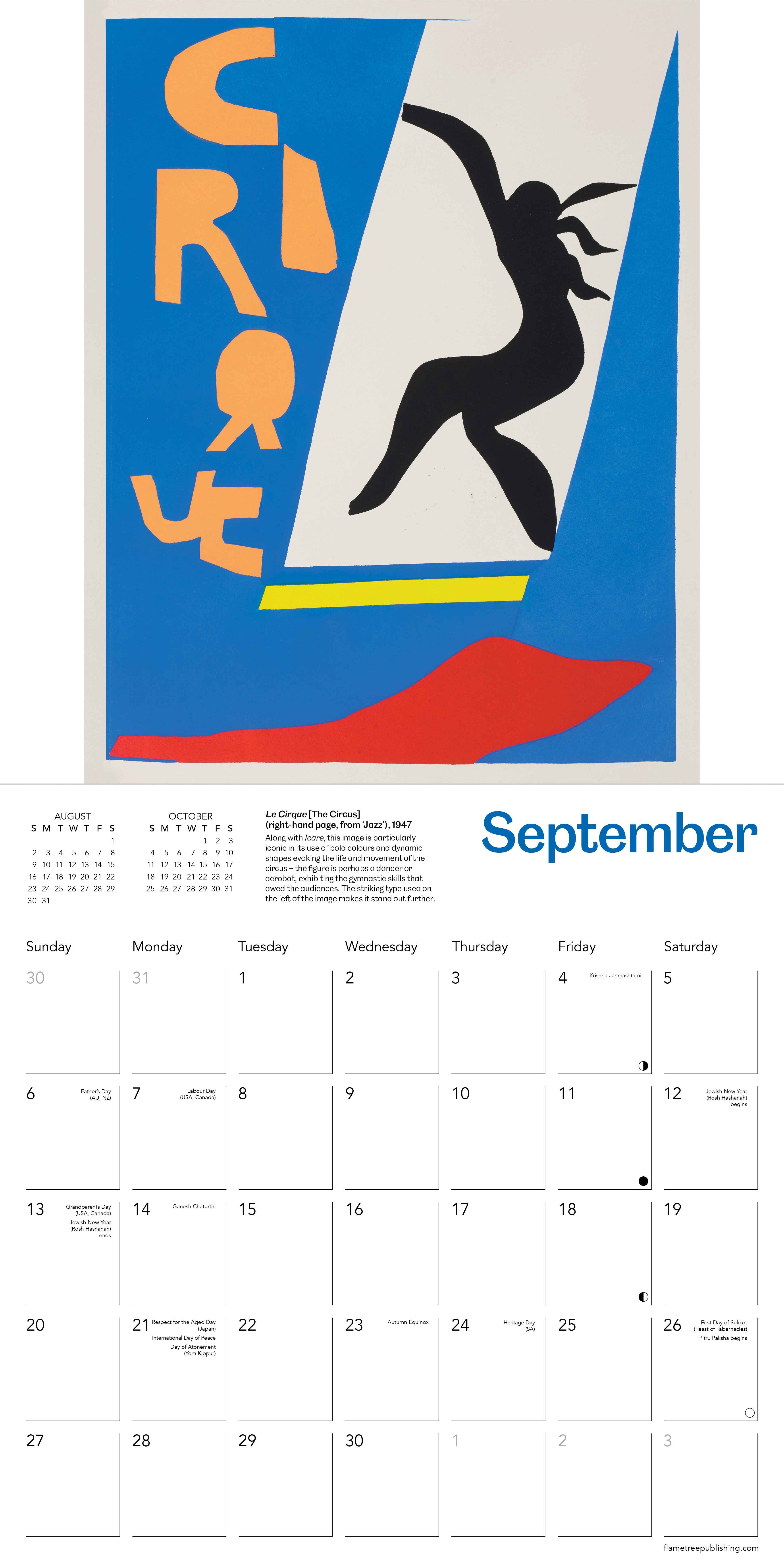 Kalender 2026 30x30 Matisse Jazz