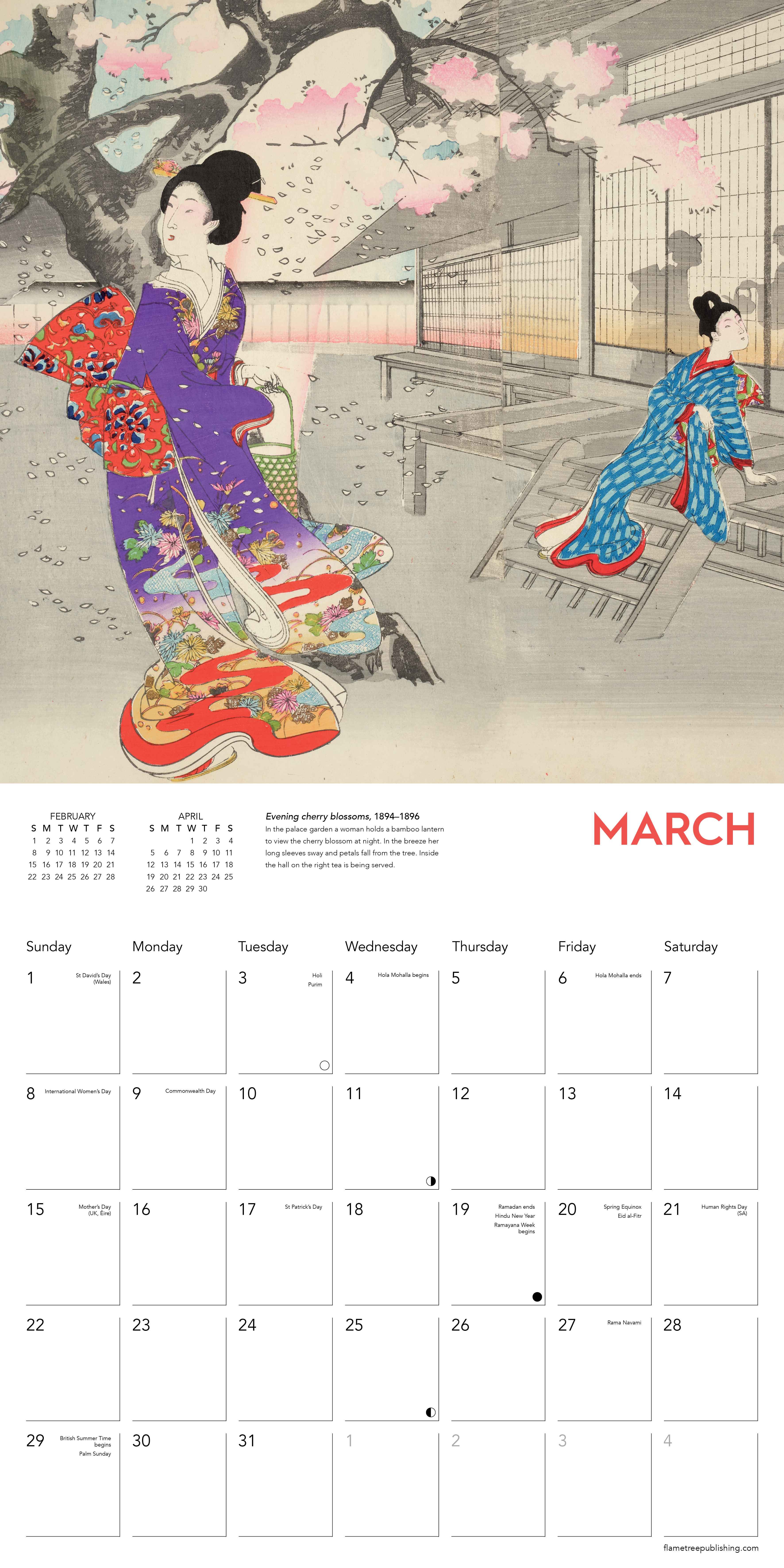 Kalender 2026 30x30 Japanese Art