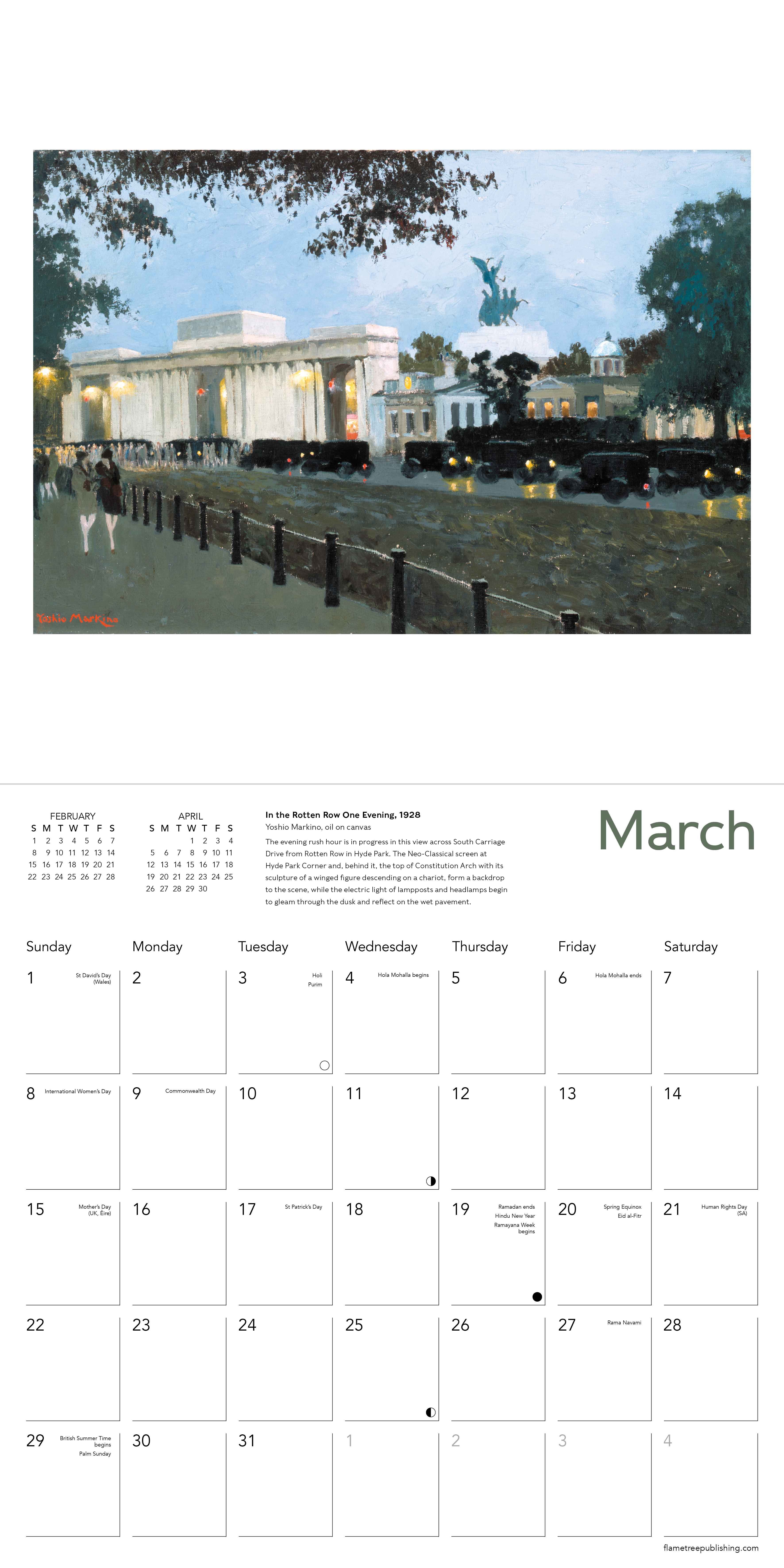 Kalender 2026 30x30 Paintings of London