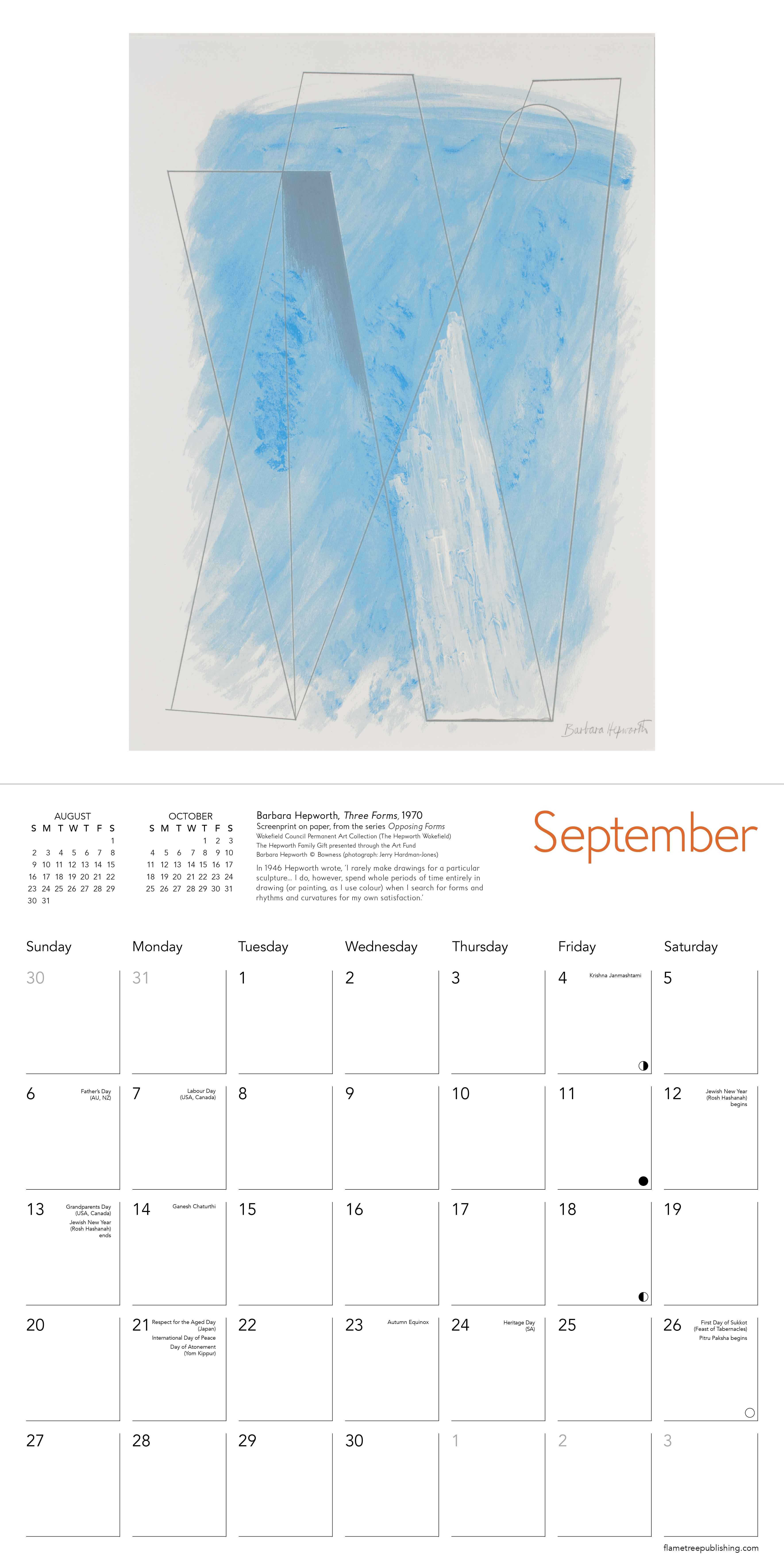 Kalender 2026 30x30 Barbara Hepworth