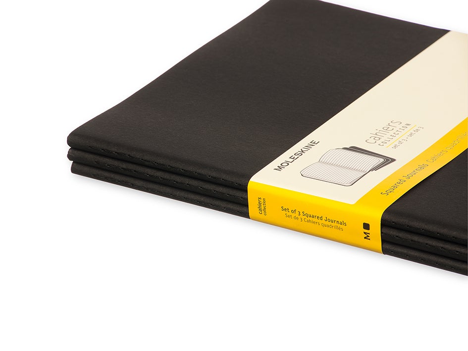 Notatbok Moleskine Cahier Ruter Sort XL (3)