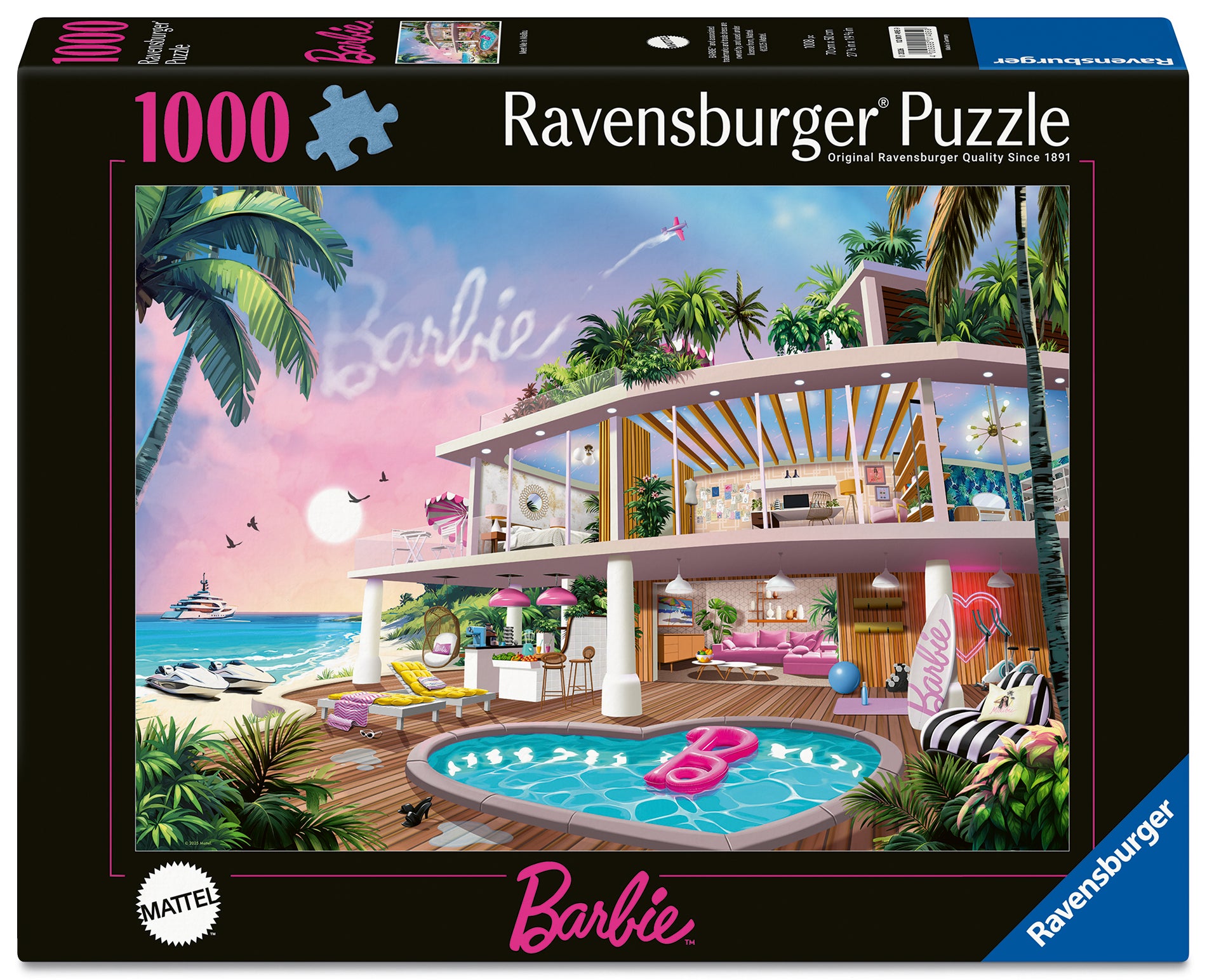 Puslespill 1000 Barbie Malibu Ravensburger