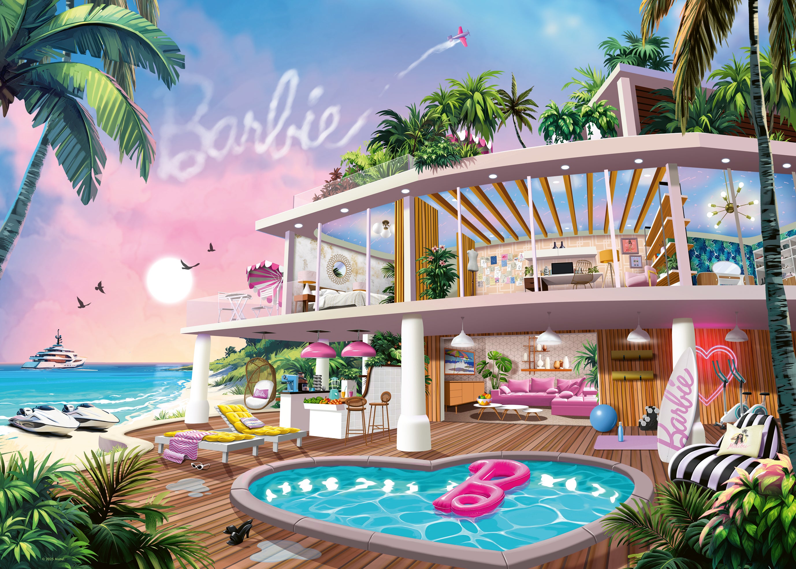 Puslespill 1000 Barbie Malibu Ravensburger