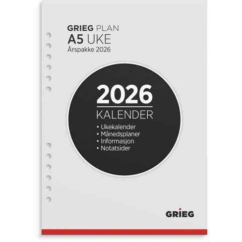 Årspakke Grieg A5 2026 uke