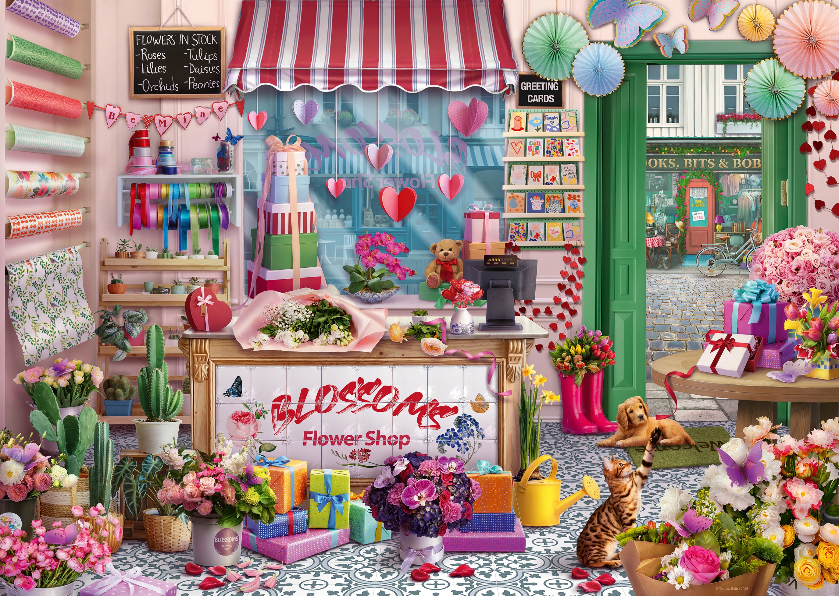 Puslespill 1000 Blomsterbutikk Ravensburger