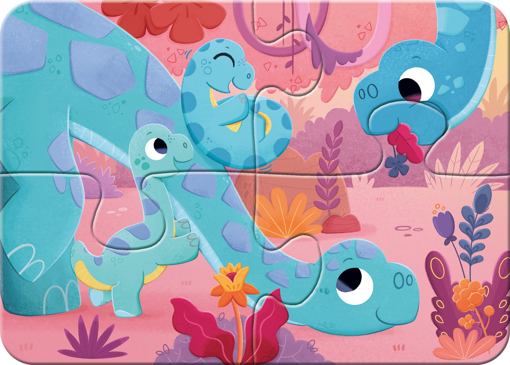 Puslespill 2,4,6,8 Dinosaurer Ravensburger
