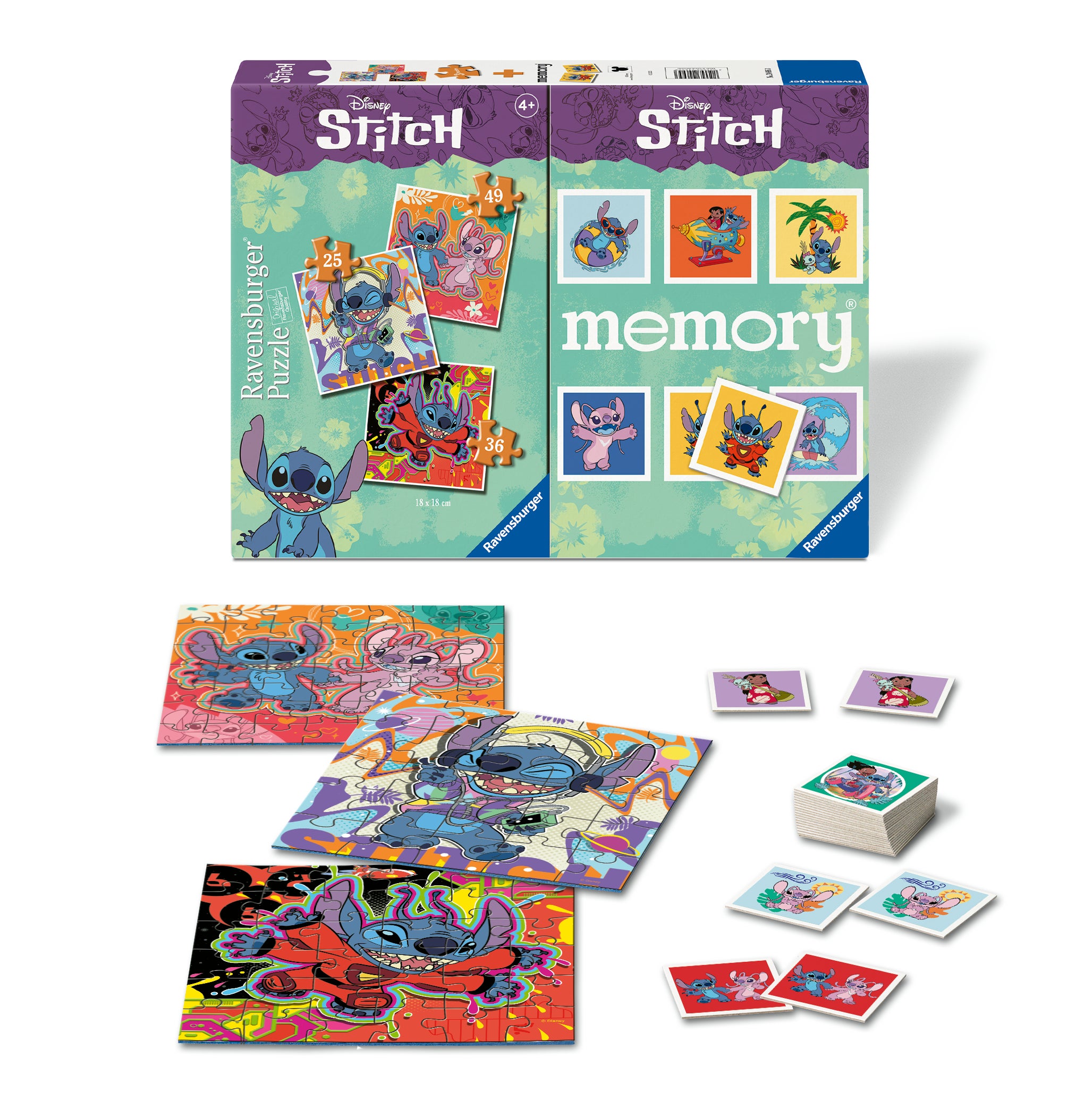 Spill Disney Stitch 3 Puzzle Memory