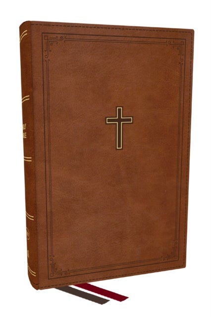 KJV Personal Size Large Print End-of-Verse Reference Bible, Brown Leathersoft, Red Letter, Comfort Print (Thumb Indexed)