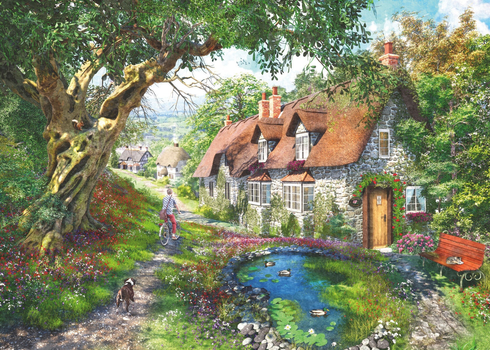 Puslespill 1000 Flower Hill Ravensburger