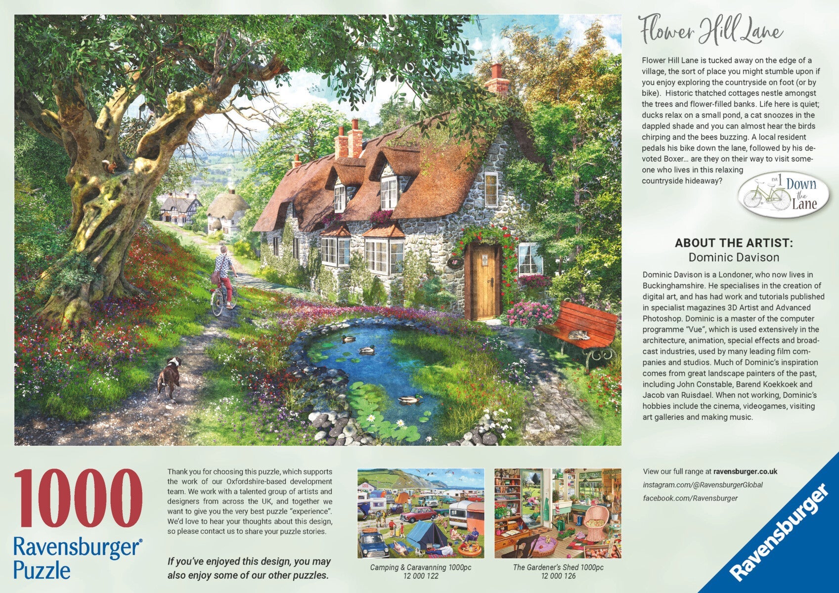 Puslespill 1000 Flower Hill Ravensburger