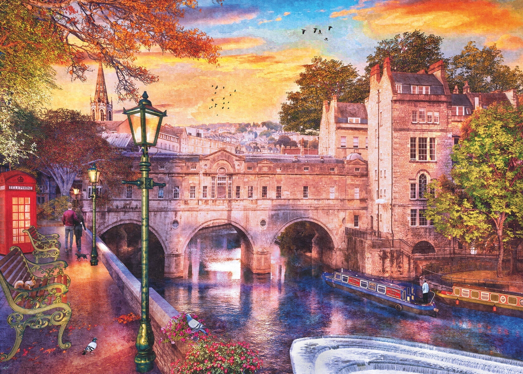 Puslespill 1000 Romantikk Ved Elven Ravensburger