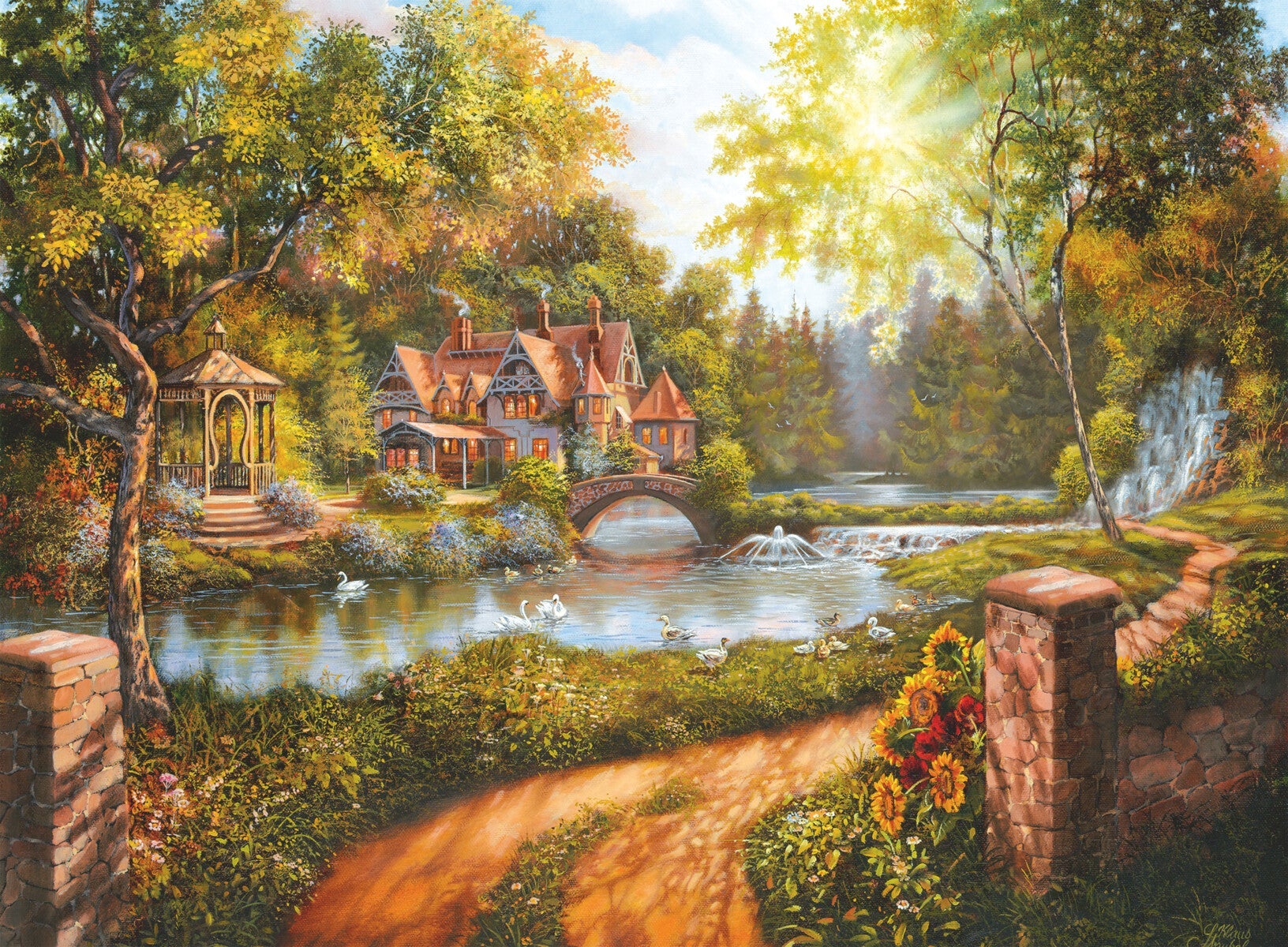 Puslespill 500 Hytte Ved Elven Ravensburger