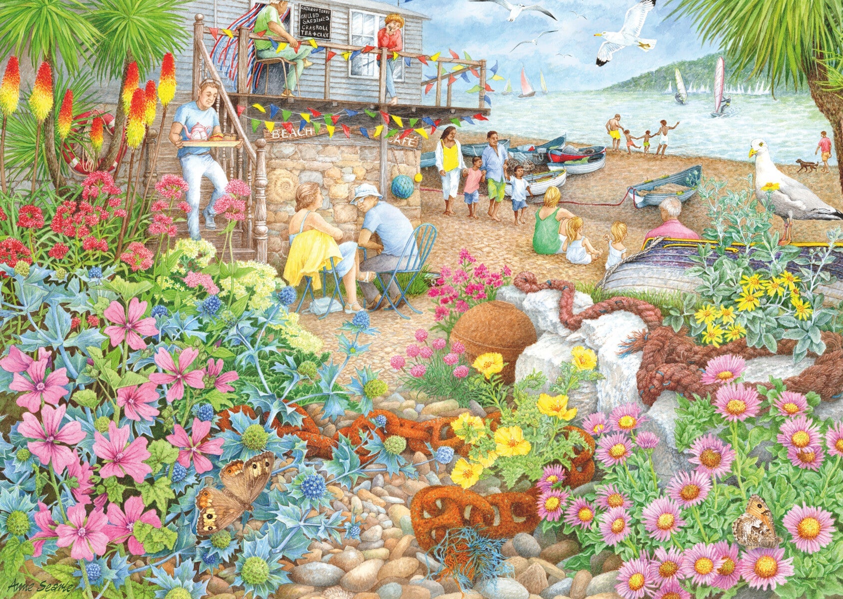 Puslespill 1000 Strand Kafe Ravensburger