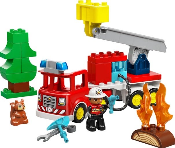 Lego Brannbil med slange og brannmann 10473