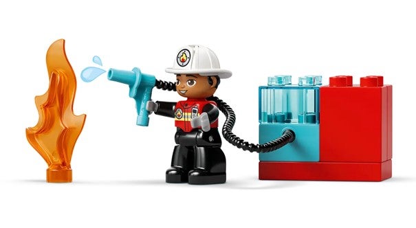 Lego Brannbil med slange og brannmann 10473