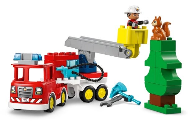 Lego Brannbil med slange og brannmann 10473