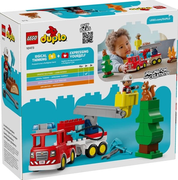 Lego Brannbil med slange og brannmann 10473