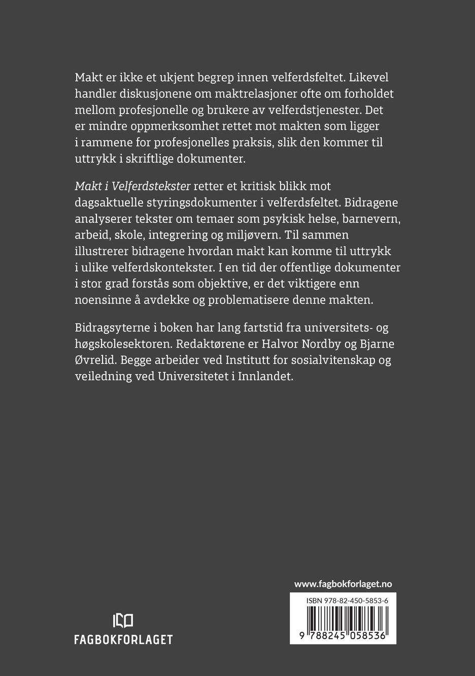 Makt i velferdstekster