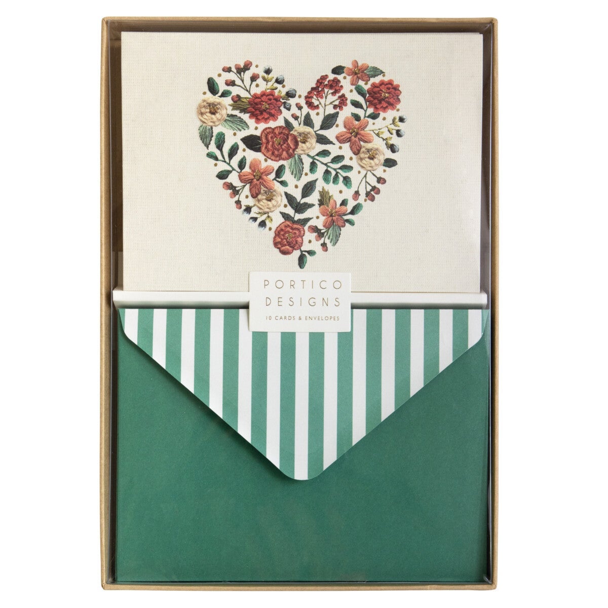 Brevpapir Embroidered Heart