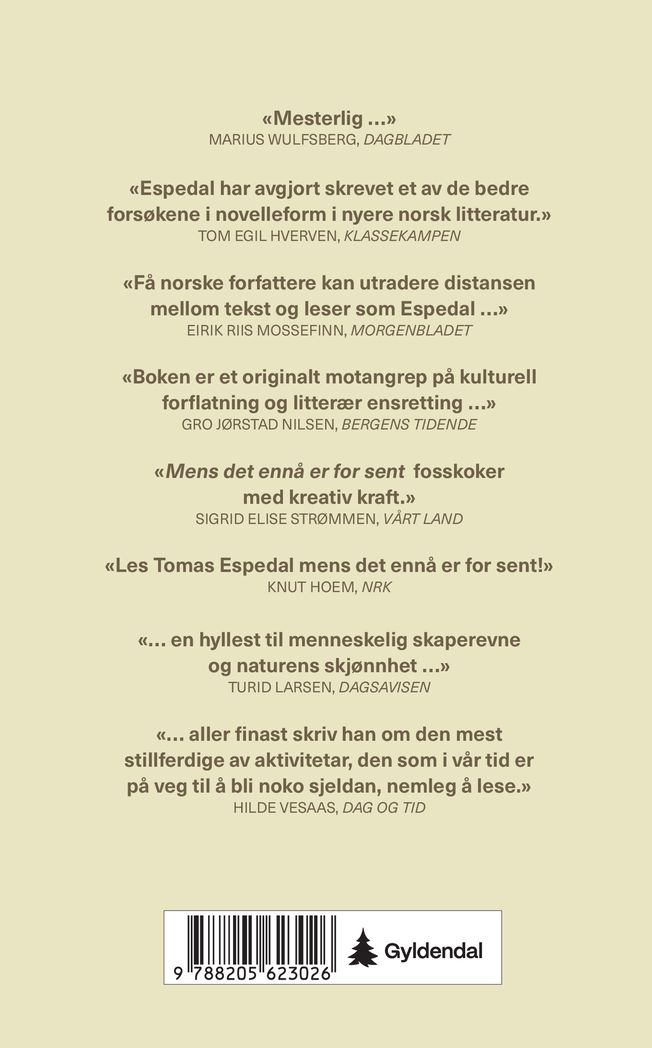 Mens det ennå er for sent