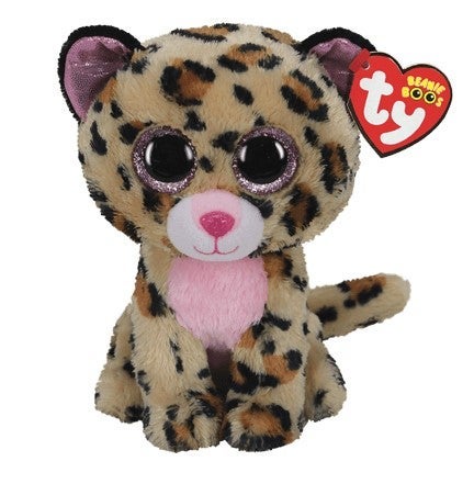 Bamse TY Livvie Brown Pink Leopard Medium