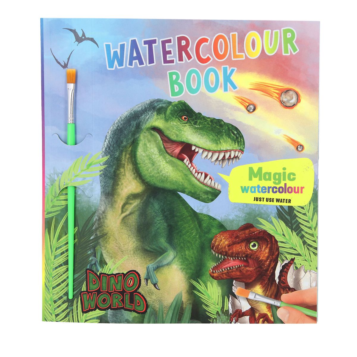 Aktivitetsbok Water Colour Dino World
