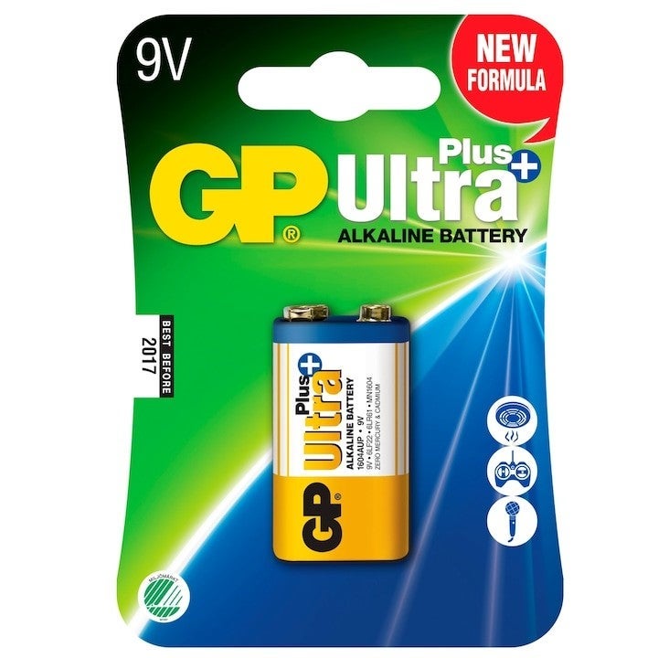 Batteri GP Ultra Plus Alk. 9V Batteri LR6, 1-pk