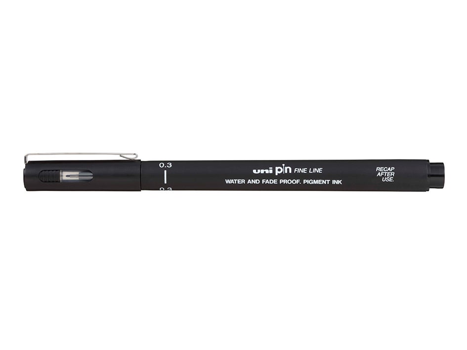 Fiberpenn Uni PIN 03 0,3mm sort