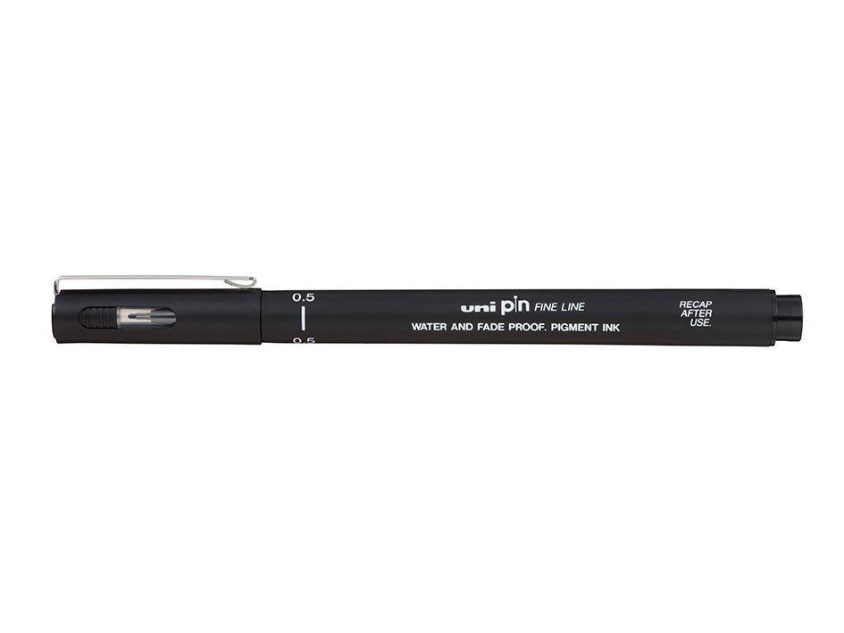 Fiberpenn Uni Pin 05 0,5mm sort