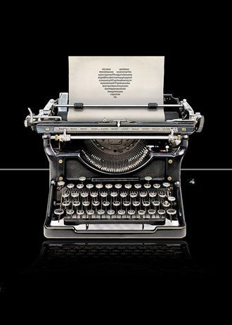 Doble kort 167x118 Jewels Typewriter