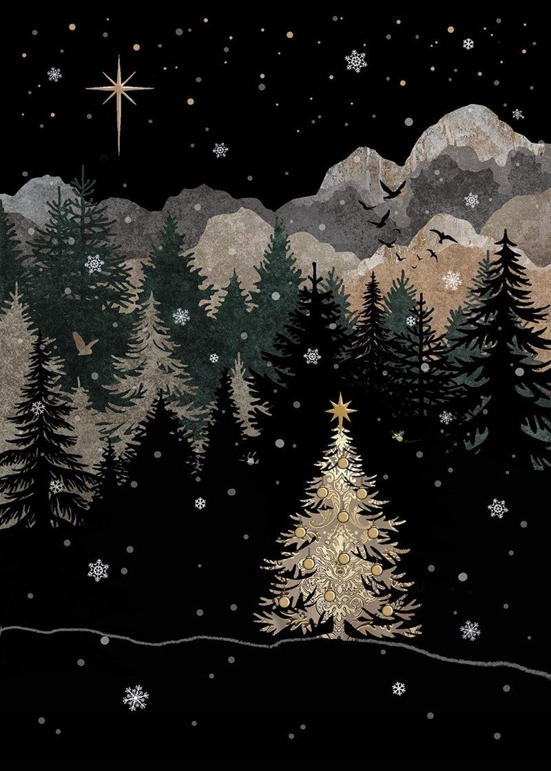 Doble julekort 12x17 Jewels, MountainTree