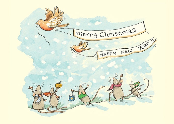 Julekort Two Bad Mice, "Merry Christmas II"