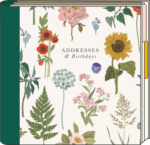 Adresse og Bursdagsbok Blomster