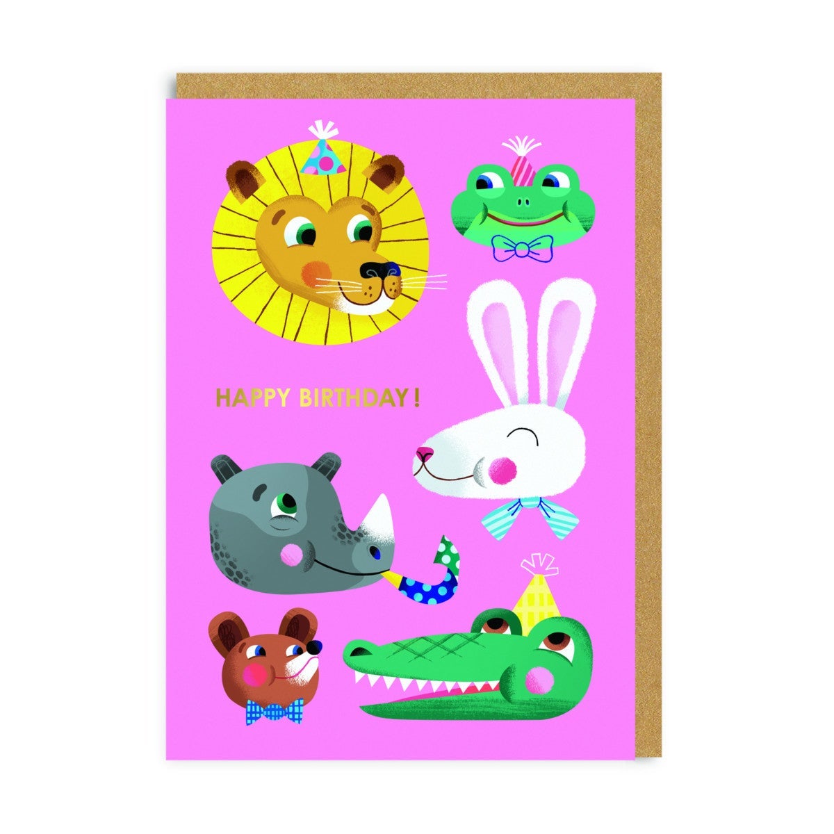 Kort Animal Smiling Faces