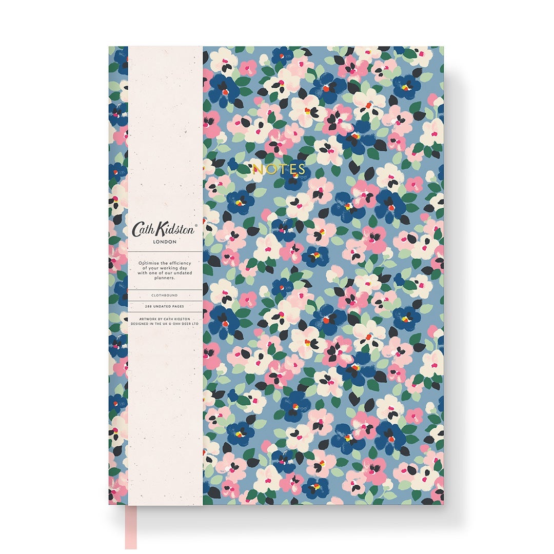 Notatbok Cath Kidston Painted Pansies Linjert
