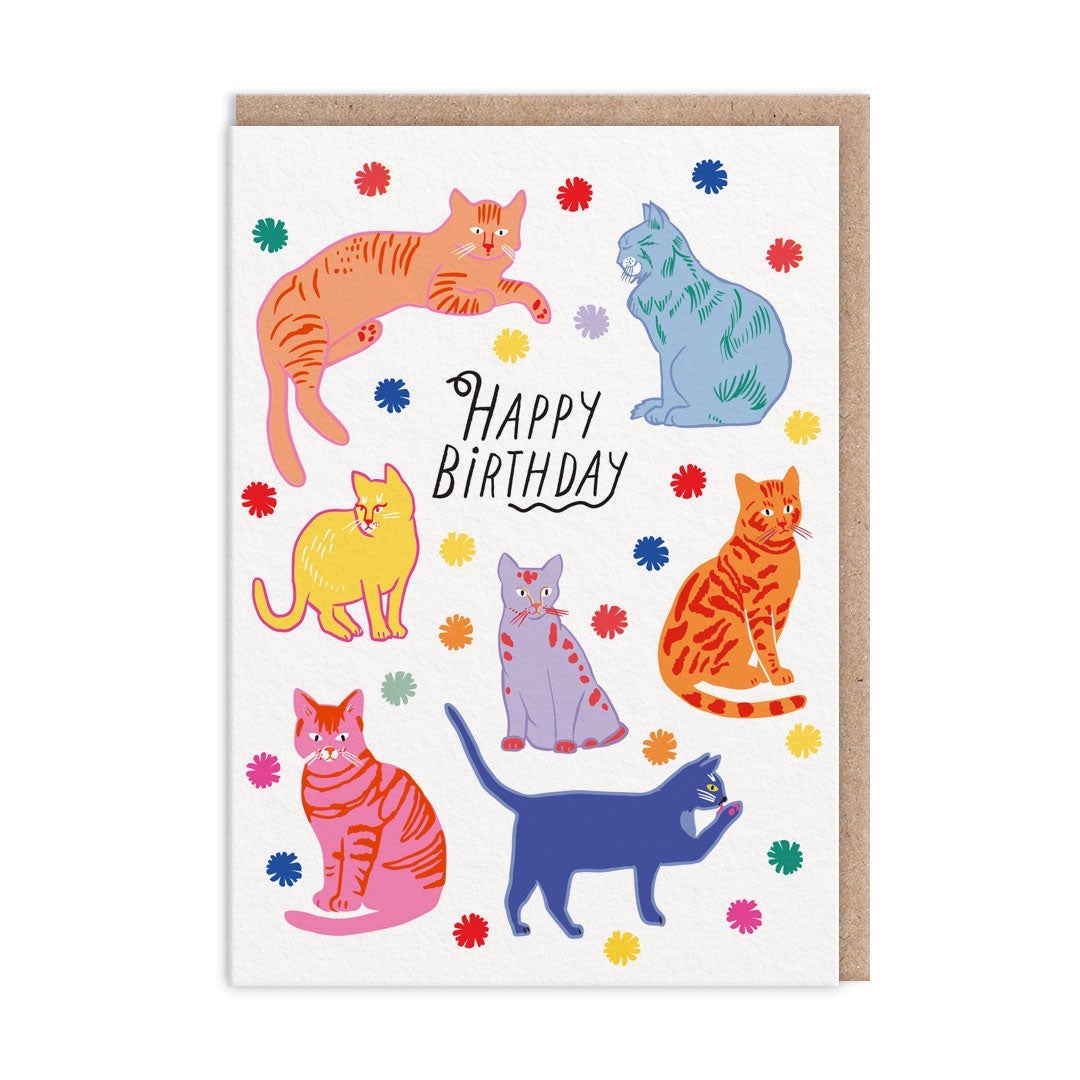 Kort Happy Birthday Cats