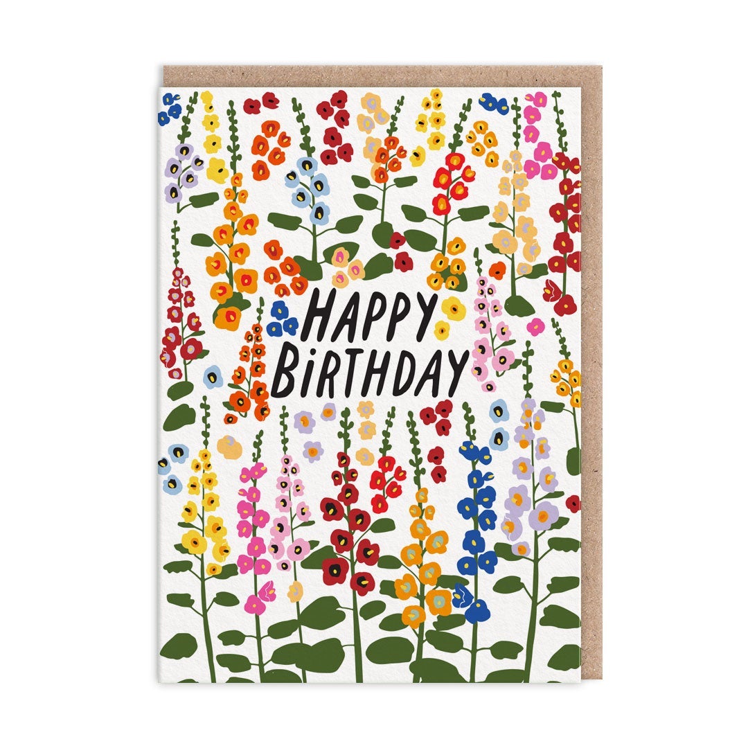 Kort Happy Birthday Foxgloves