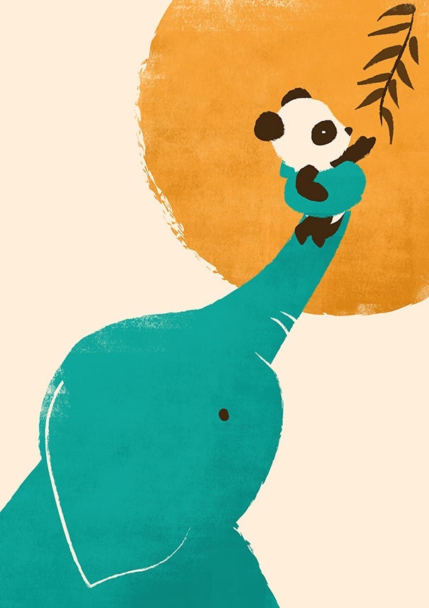 Dobbelt kort 12x17, Jay Fleck, Panda's Little Help