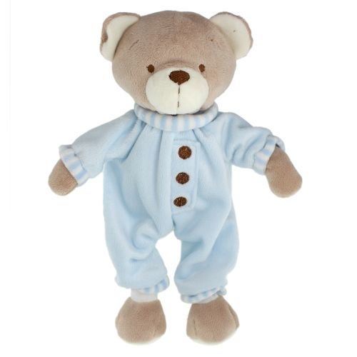 Bamse 25cm m/pysj blå