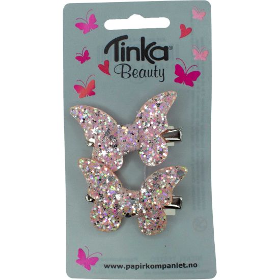 Hårklips 2 Stk Sommerfugl Glitter