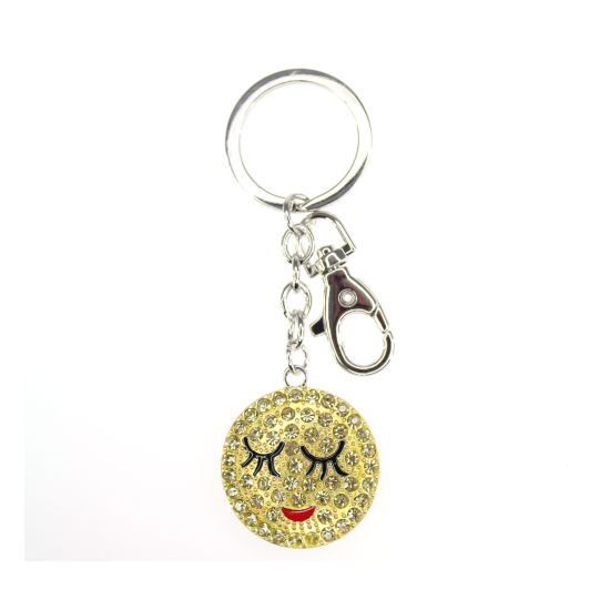 N.Ring/Bag Charm Smiley Lukkede Øyne
