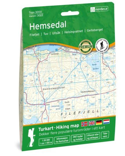 Hemsedal 1:50 000 - Veikart