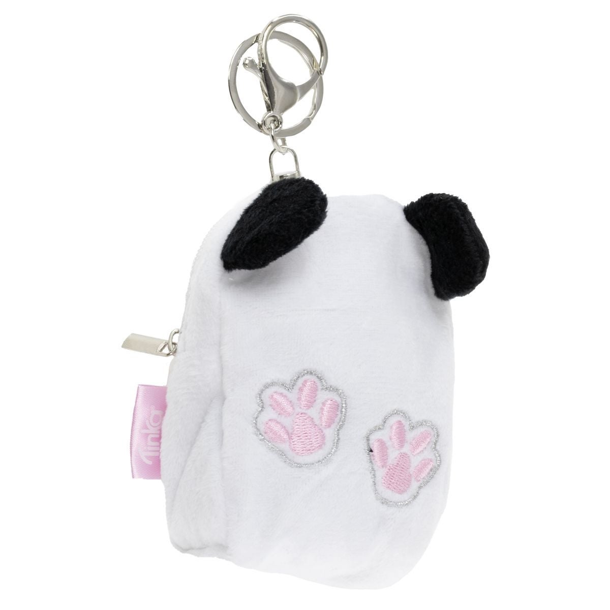 Nøkkelring m/pung hvit Panda