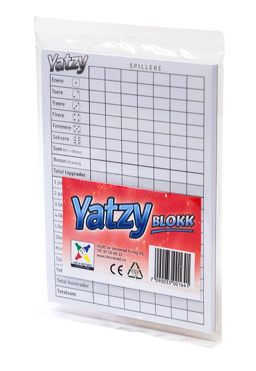 Spill Yatzy Blokk