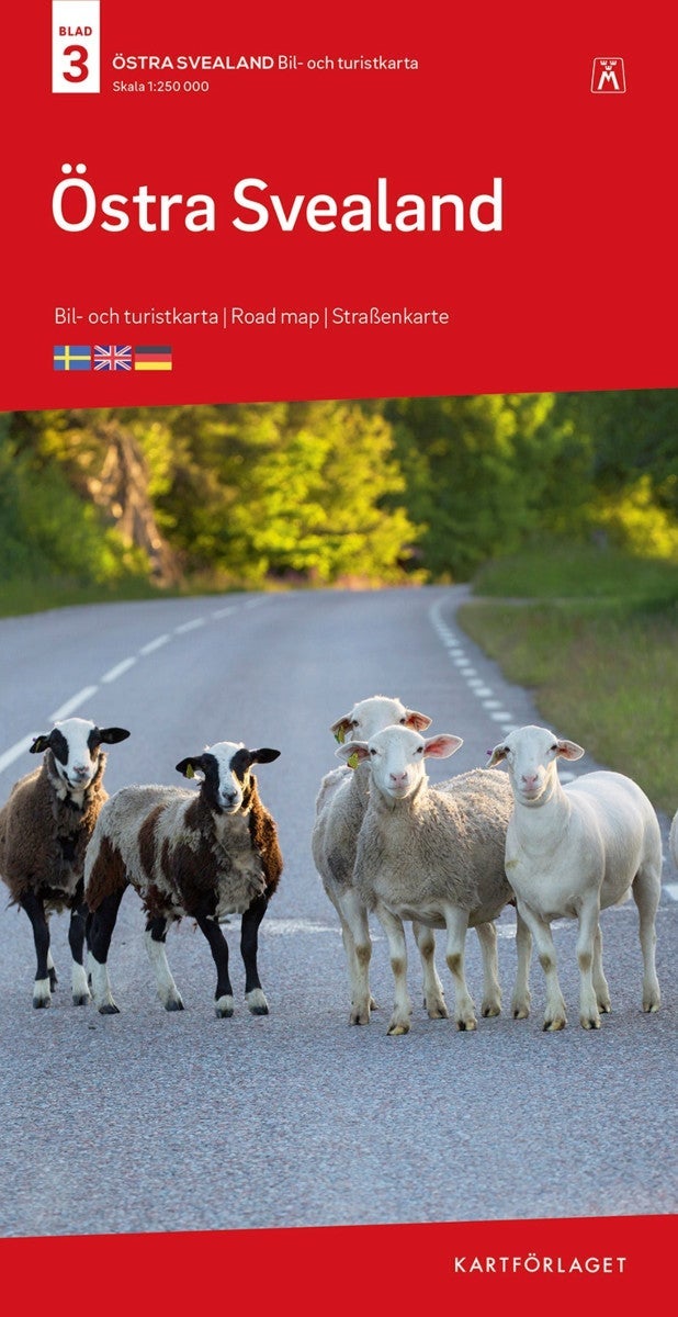 Östra Svealand Bil & Turistkarta Nr 3 : Skala 1:25
