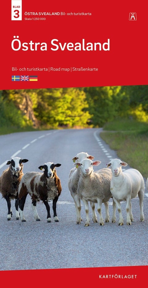 Östra Svealand Bil & Turistkarta Nr 3 : Skala 1:25