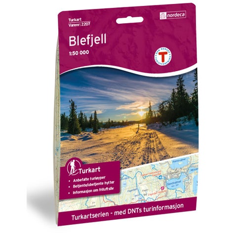 Blefjell - Veikart