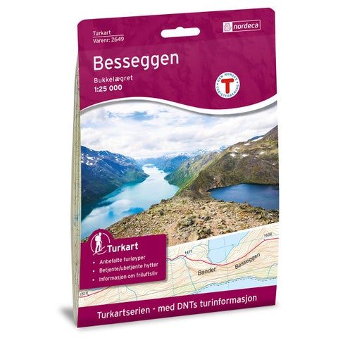 Besseggen - Veikart