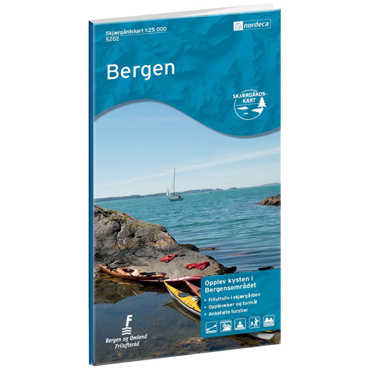 Skjærgårdskart Bergen - Kystkart for padlere, fiskere og turgåere